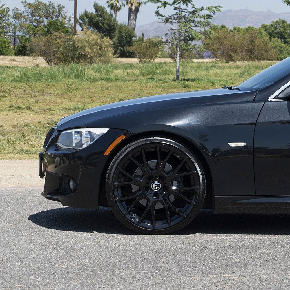 20" Forgiato Flow 001 Black Forged Concave Wheels Rims Fit Jaguar XJRS XJS
