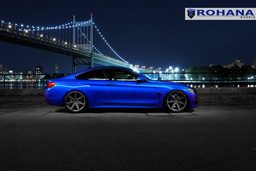 19" ROHANA RC7 GRAPHITE CONCAVE WHEELS RIMS FITS BMW E46 M3
