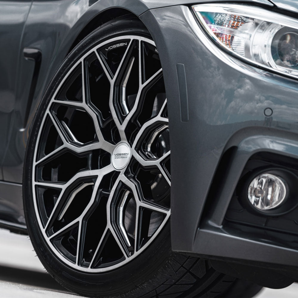 19" Vossen HF2 Black 19X8.5 19X10 1155 Concave Wheels Rims Fits BMW 525 528 530