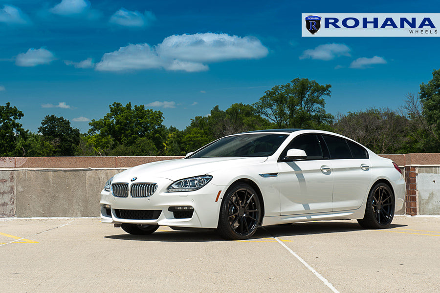 22" ROHANA RFX2 BLACK CONCAVE FORGED WHEELS RIMS FITS BMW F01 740 750 760
