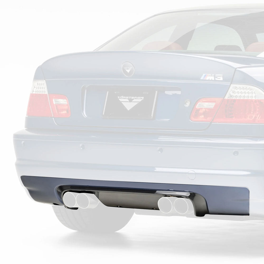 Vorsteiner V-CSL Aero Rear Diffuser Carbon Fiber 1x1 Glossy Fits BMW E46 M3