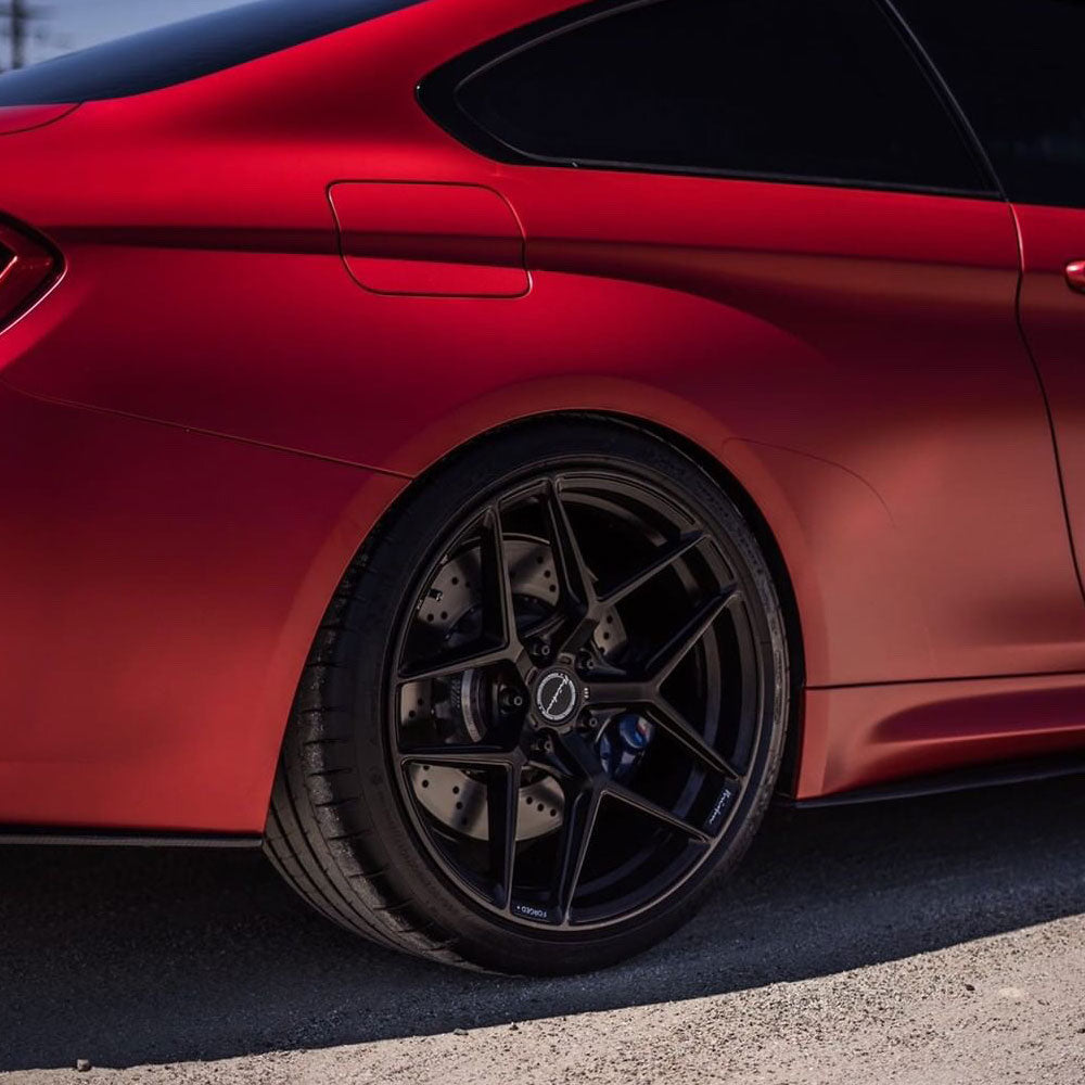 19" Brixton Forged RF7 Black 19x9 Concave Wheels Rims Fits Audi C7 A6
