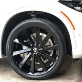 24" Koko Kuture Kapan Black 24x10 Concave Wheels Rims Fits GMC Yukon XL 1500