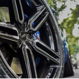 22" Vossen HF1 Black 22x9 22x10.5 1266 Concave Wheels Rims Fits Infiniti FX35 FX