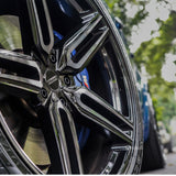 19" Vossen HF1 Black 19x9 19x10.5 1125 Concave Wheels Rims Fits BMW 325i 328i 33