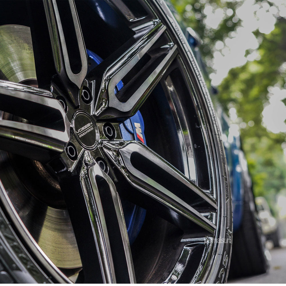 19" Vossen HF1 Black 19x9.5 19x10 1257 Concave Wheels Rims Fits BMW F80 M3