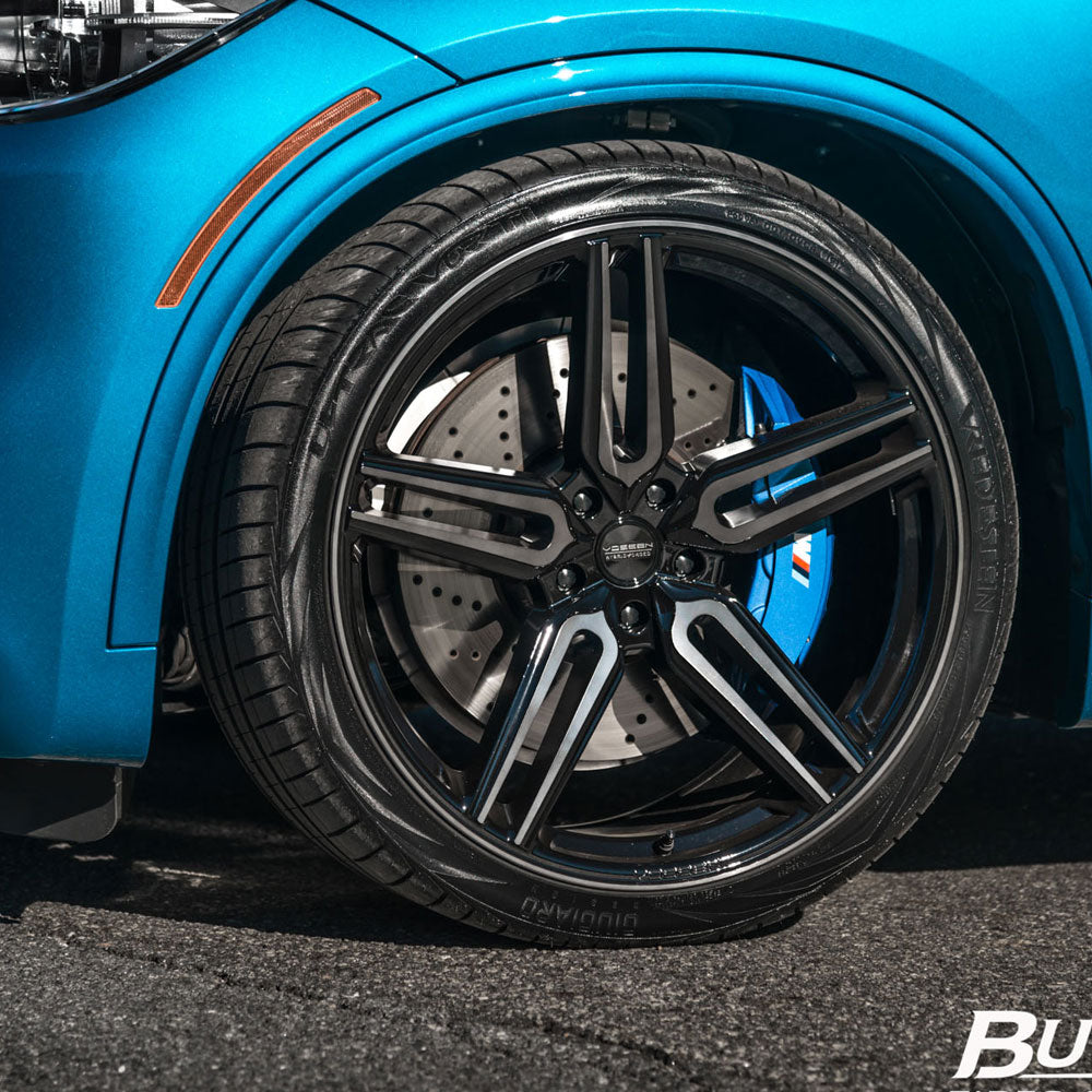 22" Vossen HF1 Black 22x9 22x10.5 1266 Concave Wheels Rims Fits Infiniti FX35 FX