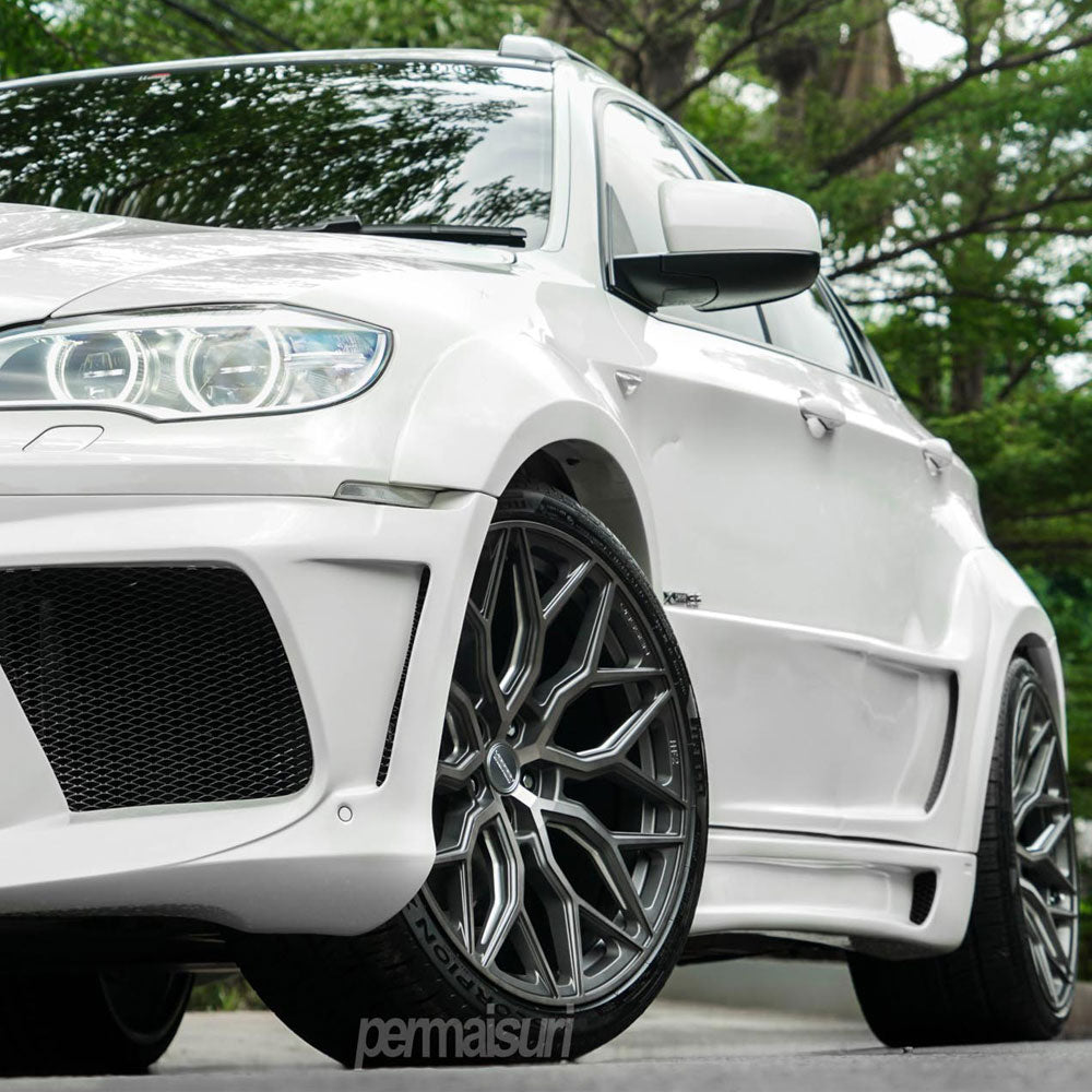 22" Vossen HF2 Grey 22X9 22X9 1265 Concave Wheels Rims Fits Infiniti FX35 FX45