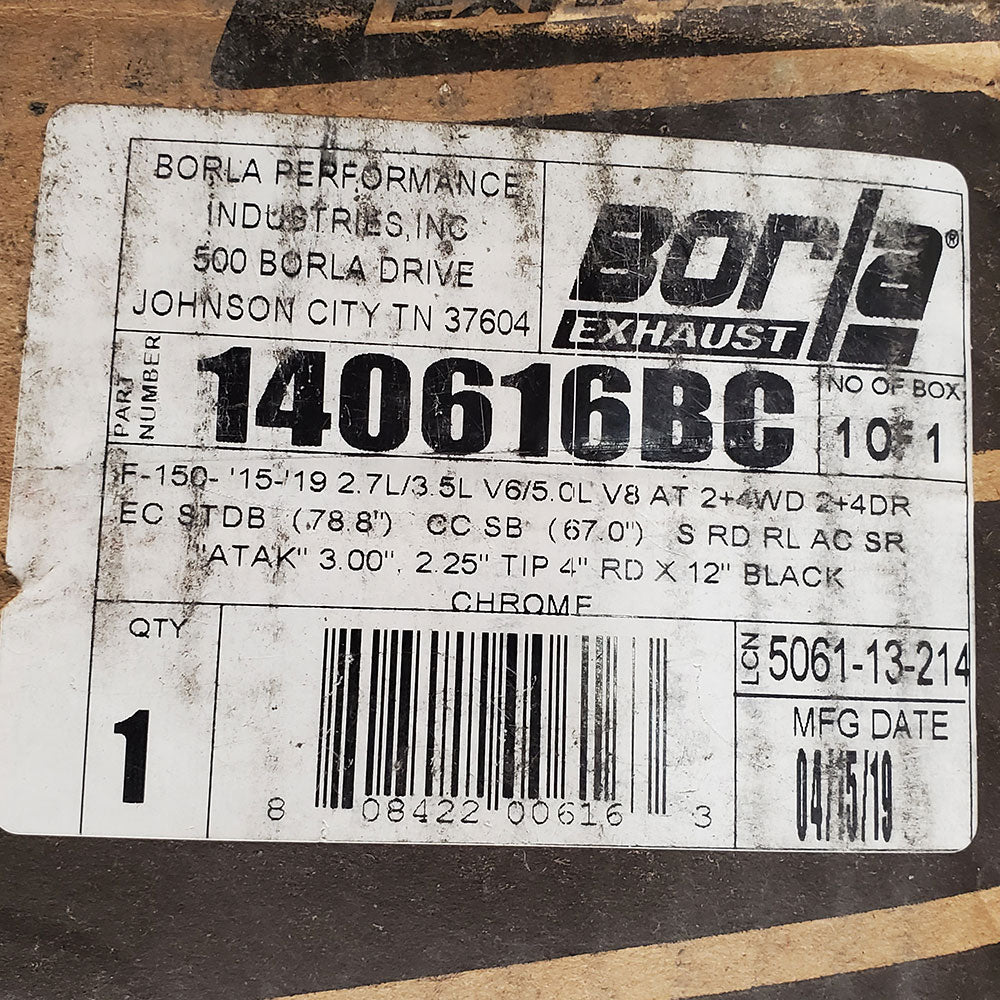 Borla 140616BC ATAK Cat-Back Exhaust System Fits 2015-2020 Ford F-150