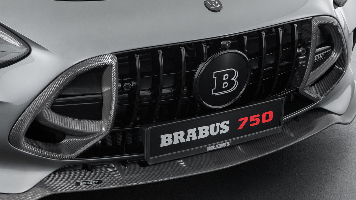 BRABUS Carbon Front Grille Inserts with Illuminated Logo on Mercedes-AMG GT 63 Coupe C192 - view 2