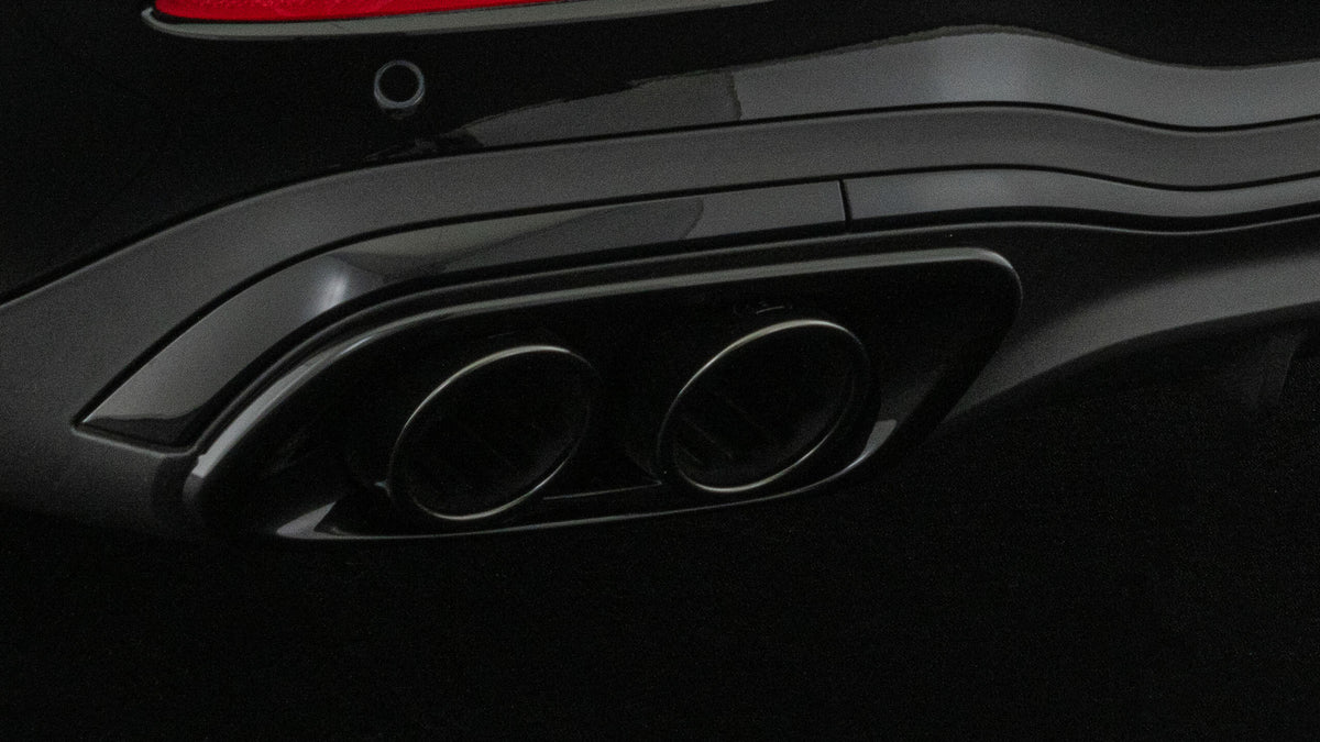 BRABUS quad tailpipe insert on Mercedes-Benz C300 W206
