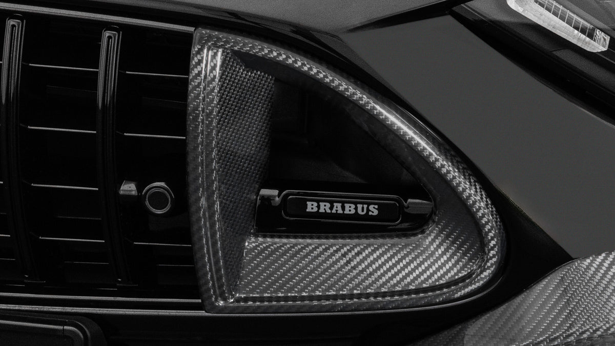 BRABUS Carbon Front Grille Inserts with Illuminated Logo on Mercedes-AMG SL63 R232 - view 2