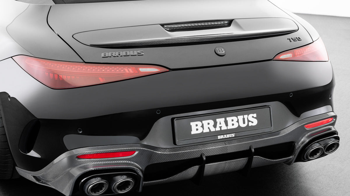 BRABUS Carbon Rear Diffuser with Carbon/Titanium Tailpipes on Mercedes-AMG SL63 R232
