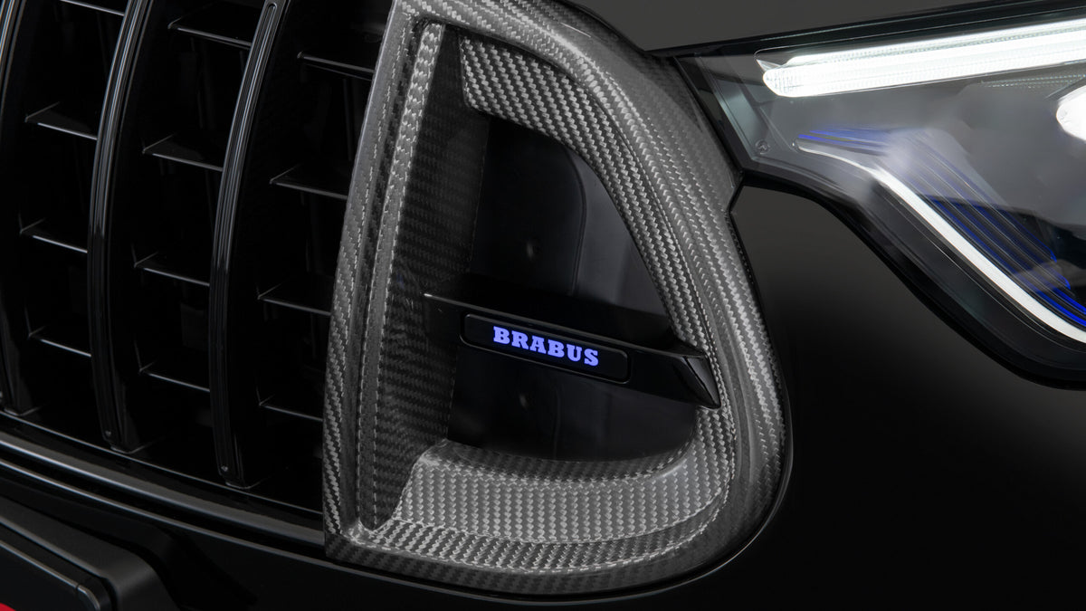 BRABUS carbon front grille inserts with illuminated logo for Mercedes-AMG GLC63 X254 - image 1