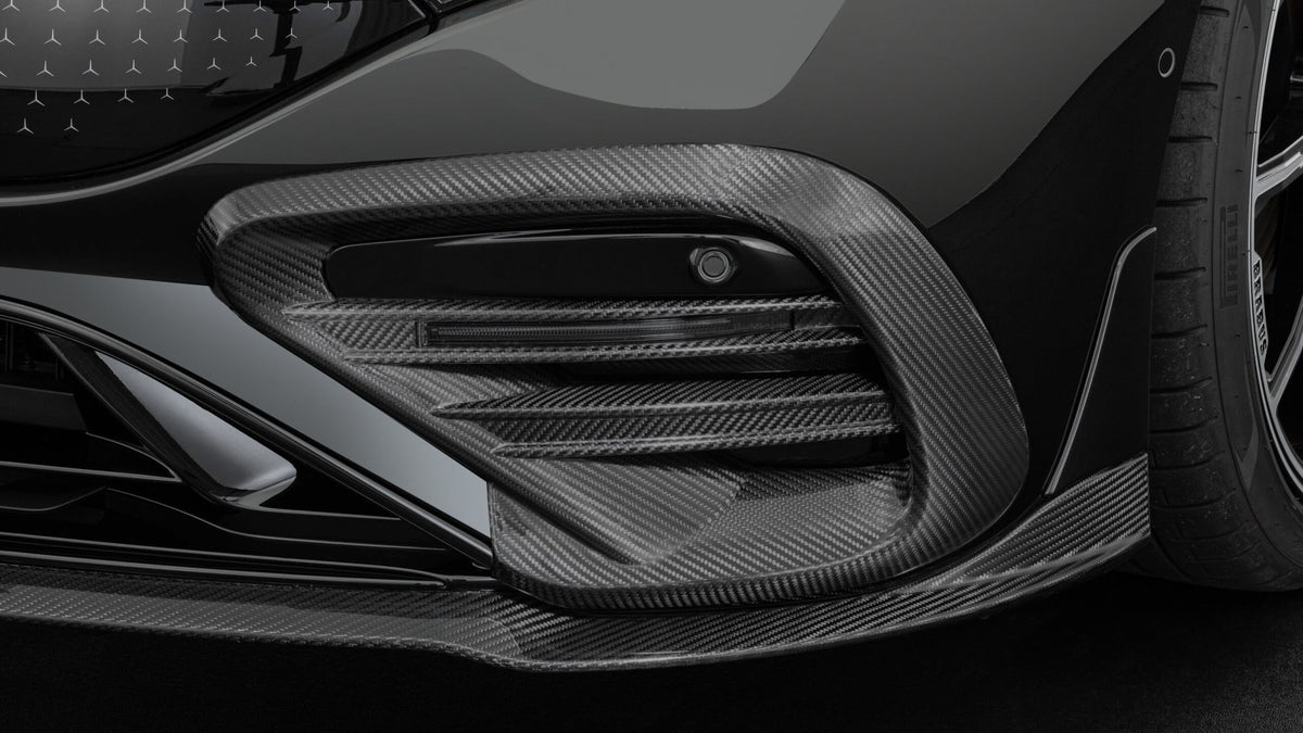 BRABUS carbon front add-on parts with LED on Mercedes-Benz EQS V297
