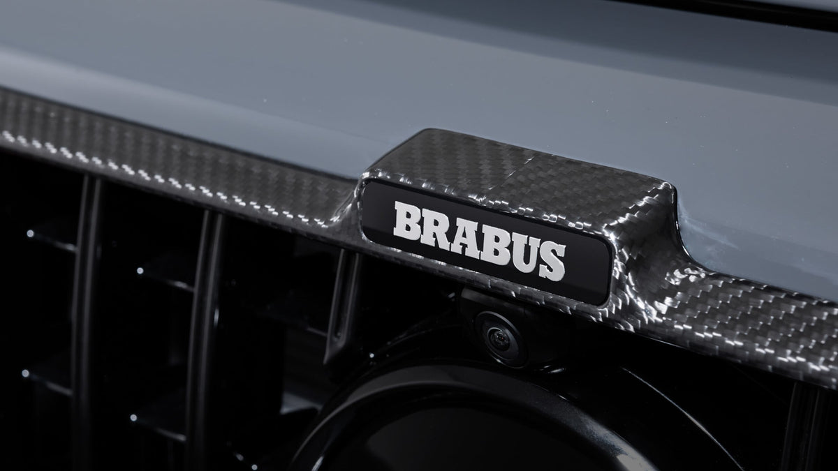 BRABUS carbon grille attachment detail G63 W463A
