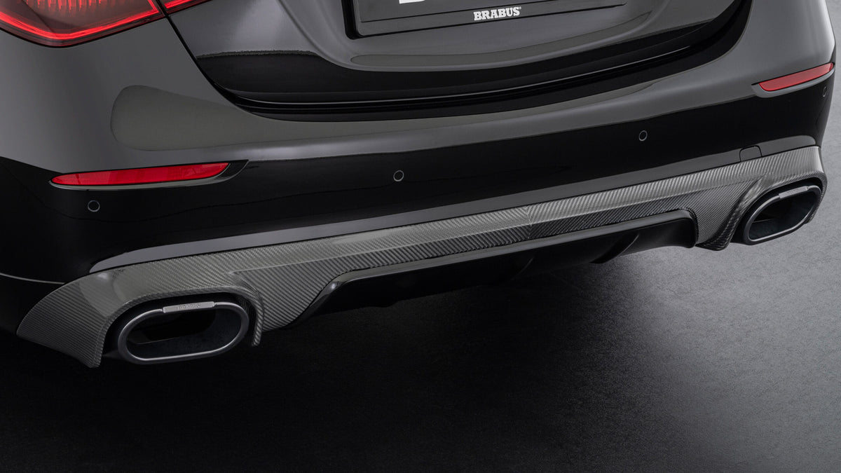 BRABUS Carbon Rear Diffuser with Tailpipe Inserts on Mercedes-Maybach S580 / S680 Z223