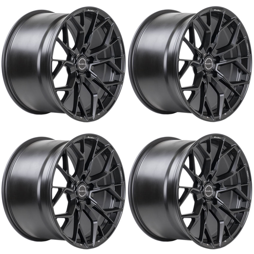 20" Brixton Forged RF10 Black 20x9 Concave Wheels Rims Fits Nissan Altima