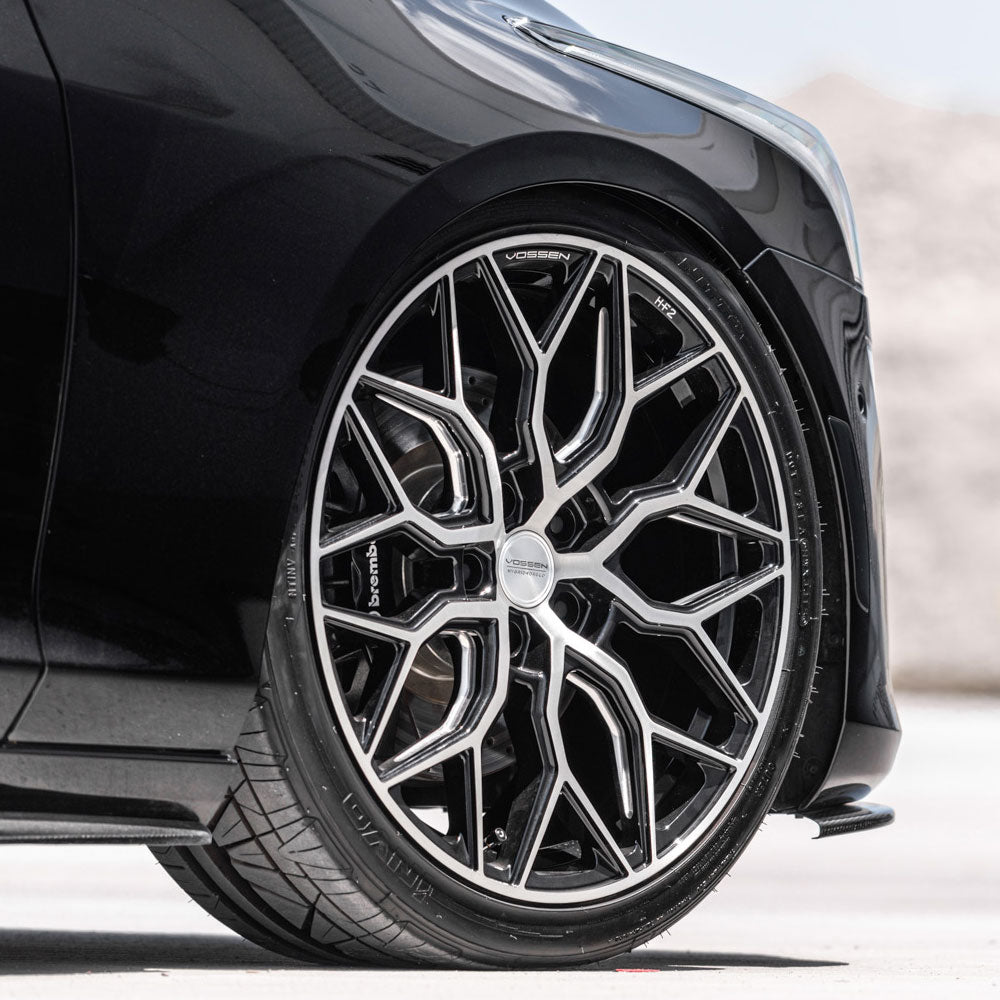 22" Vossen HF2 Black 22X9 22X10.5 1203 Concave Wheels Rims Fits Lexus LS460 LS60