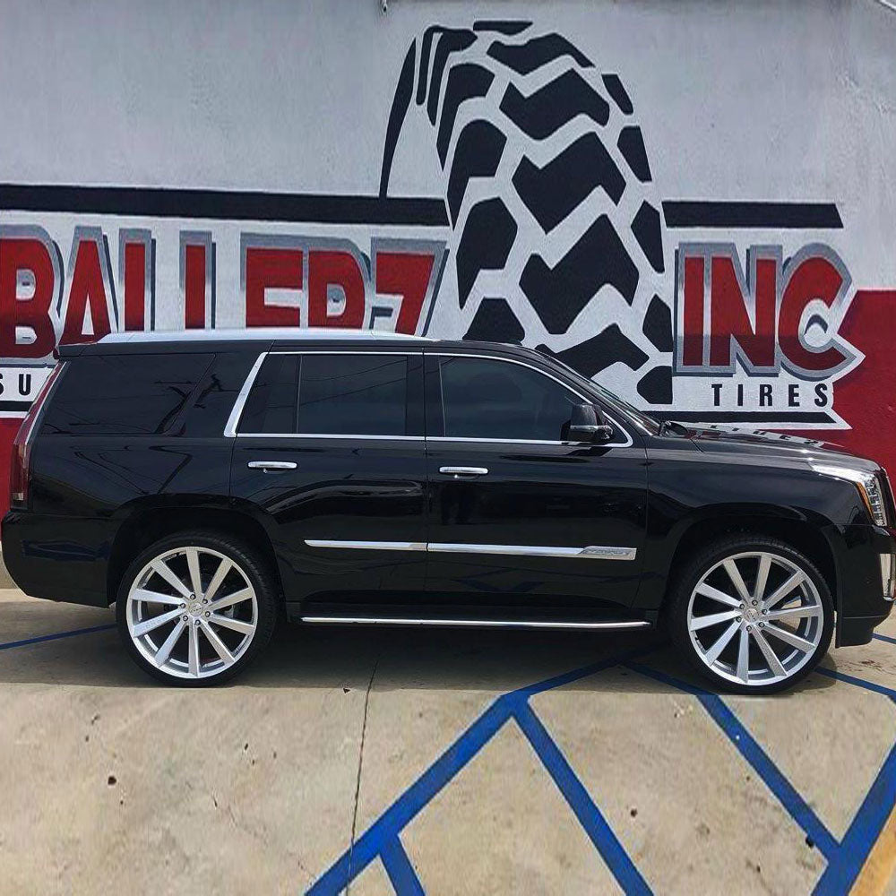 24" Koko Kuture Kapan Silver 24x10 Concave Wheels Rims Fits Rolls-Royce Wraith
