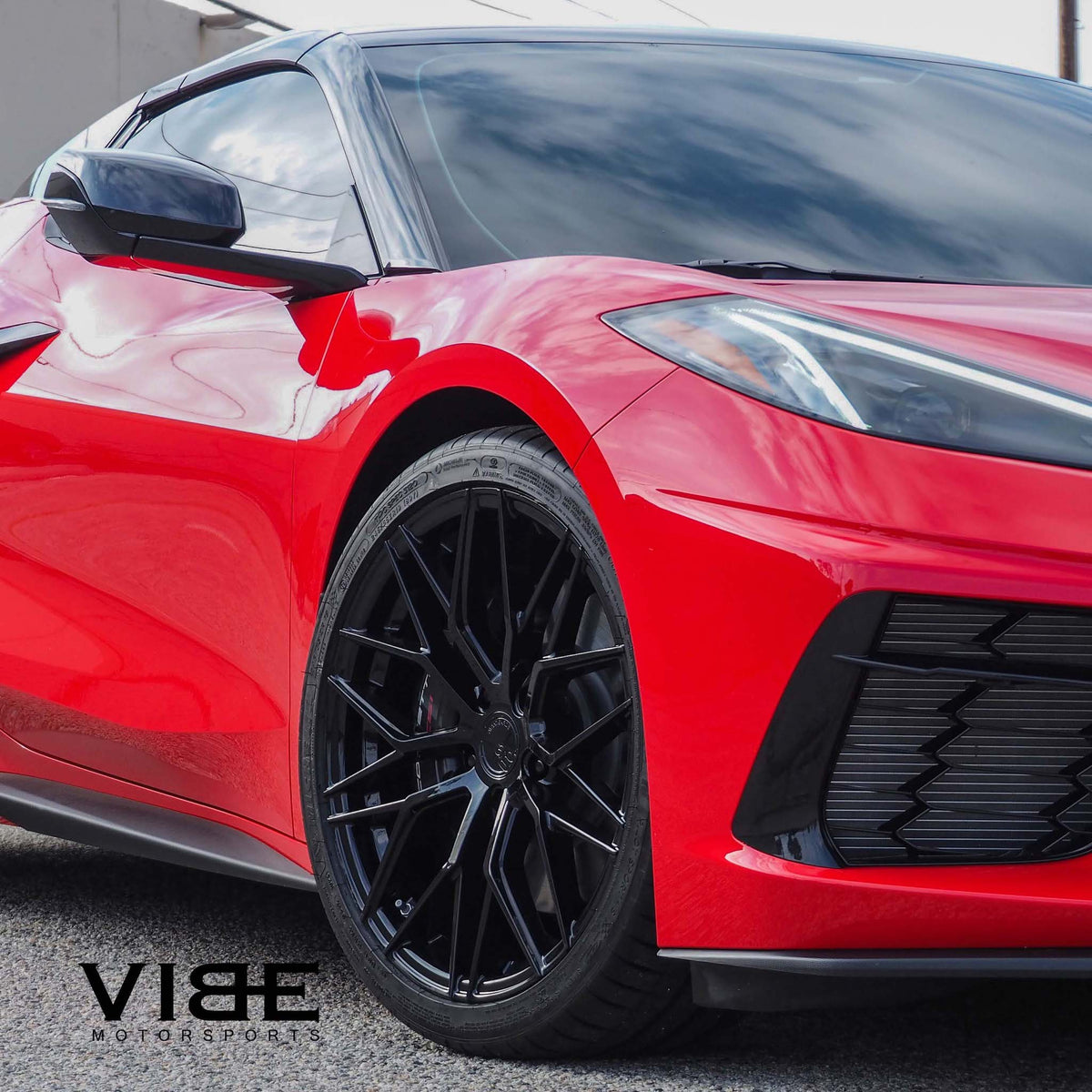 19/20" Avant Garde M520R Black 19x8.5 20x11 Wheels Rims Fits Chevy Corvette C8