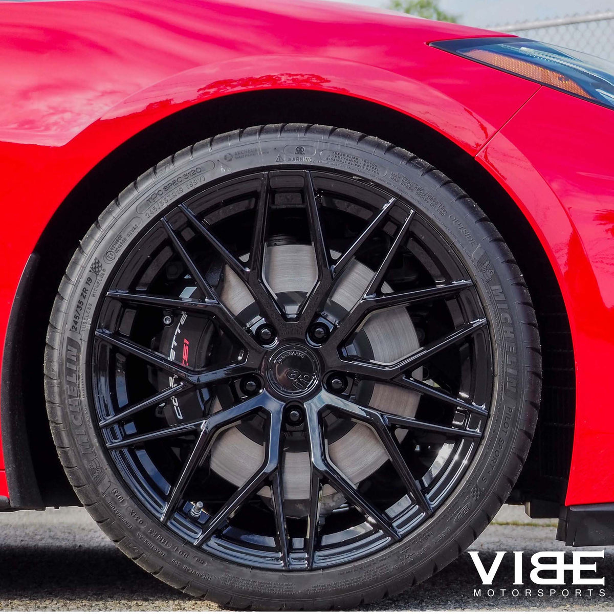 20/21" Avant Garde M520R Black 20x9 21x12 Wheels Rims Fits Chevrolet Corvette C8