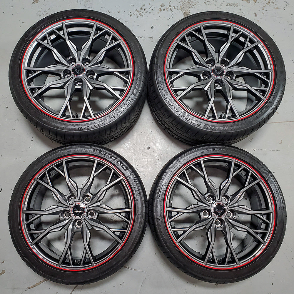 19" 20" OEM Factory GM Q9A Forged Wheels Rims Tires Fits Chevy Corvette C8