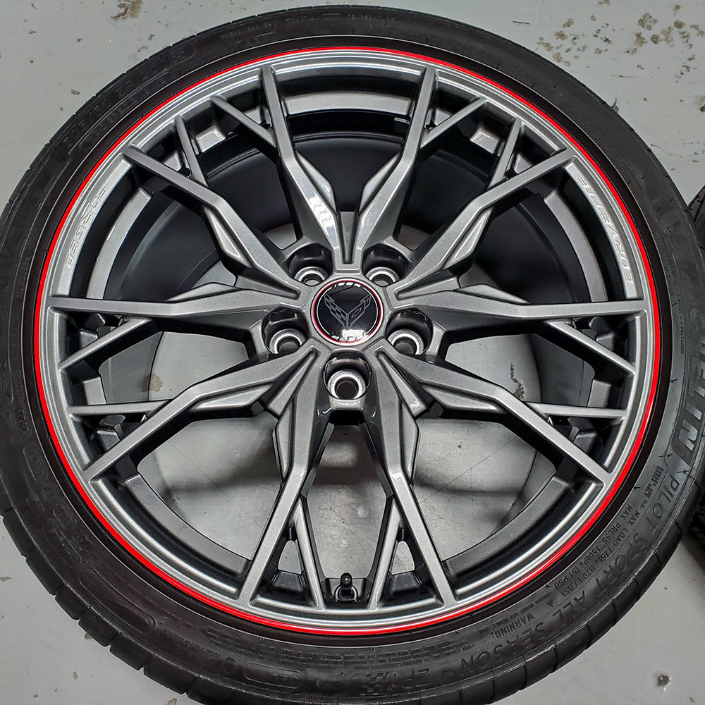 19" 20" OEM Factory GM Q9A Forged Wheels Rims Tires Fits Chevy Corvette C8
