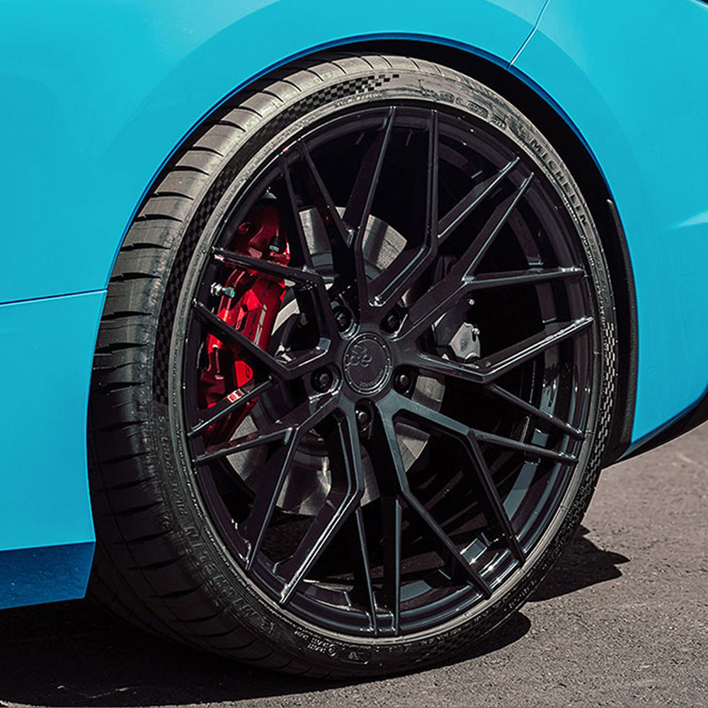 19/20" Avant Garde M520R Black 19x8.5 20x11 Wheels Rims Fits Chevy Corvette C8