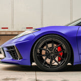 20/21" Avant Garde M580R Dark Graphite 20x9 21x12 Wheels Rims Fits Corvette C8
