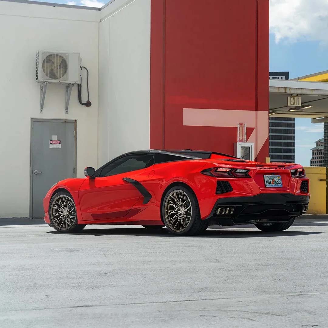 20/21" E5 Sebring Bronze Brushed Tint 20x9 21x12 Concave Wheels for Corvette C8 Stingray (2020-2027) | Set of 4