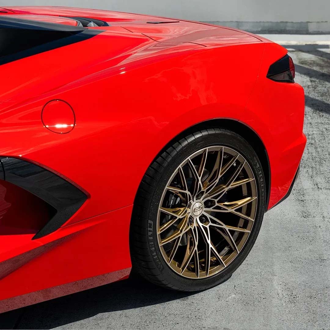 20/21" E5 Sebring Bronze Brushed Tint 20x9 21x12 Concave Wheels for Corvette C8 Stingray (2020-2027) | Set of 4