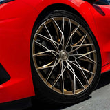 20/21" E5 Sebring Bronze Brushed Tint 20x9 21x12 Concave Wheels for Corvette C8 Stingray (2020-2027) | Set of 4