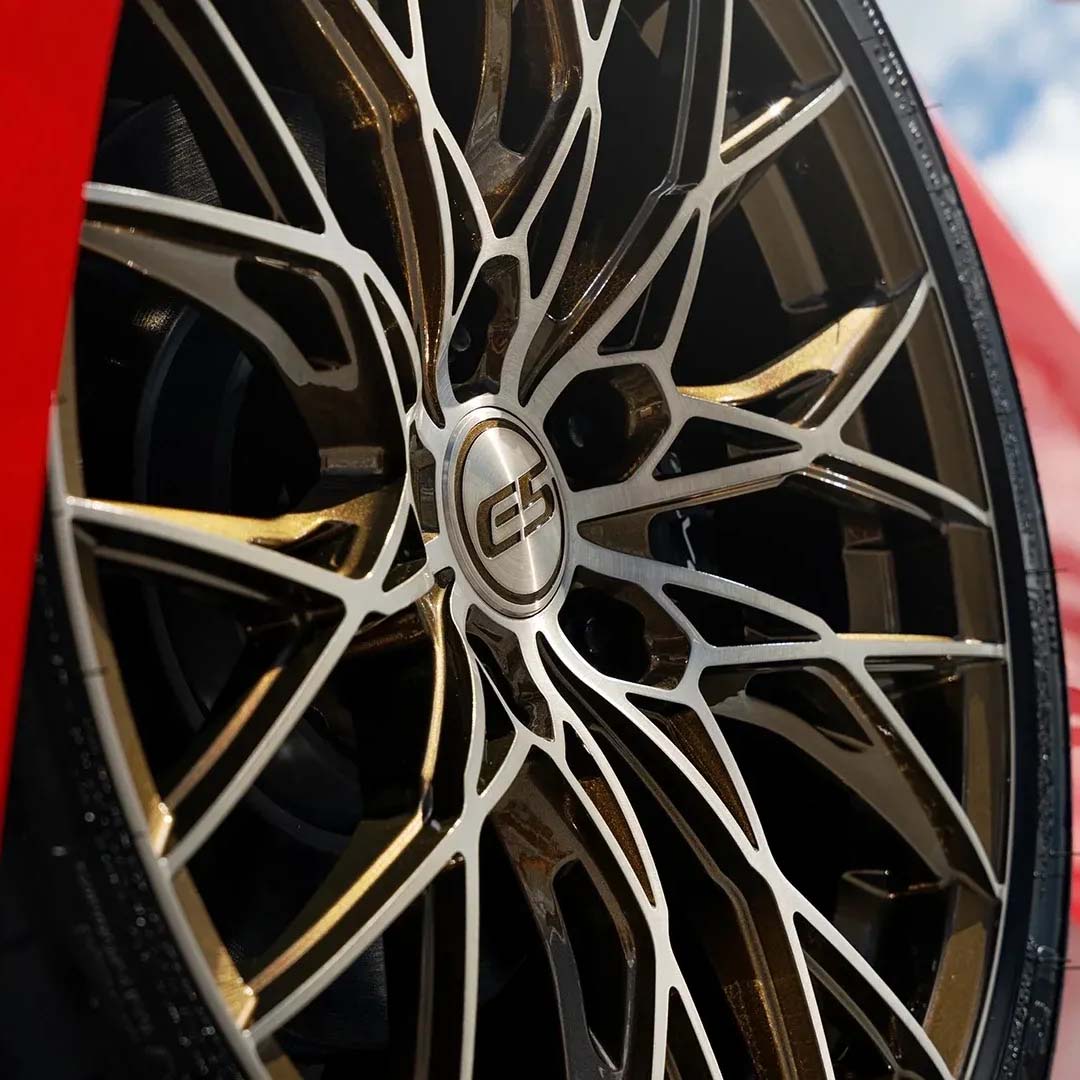 20/21" E5 Sebring Bronze Brushed Tint 20x9 21x12 Concave Wheels for Corvette C8 Stingray (2020-2027) | Set of 4