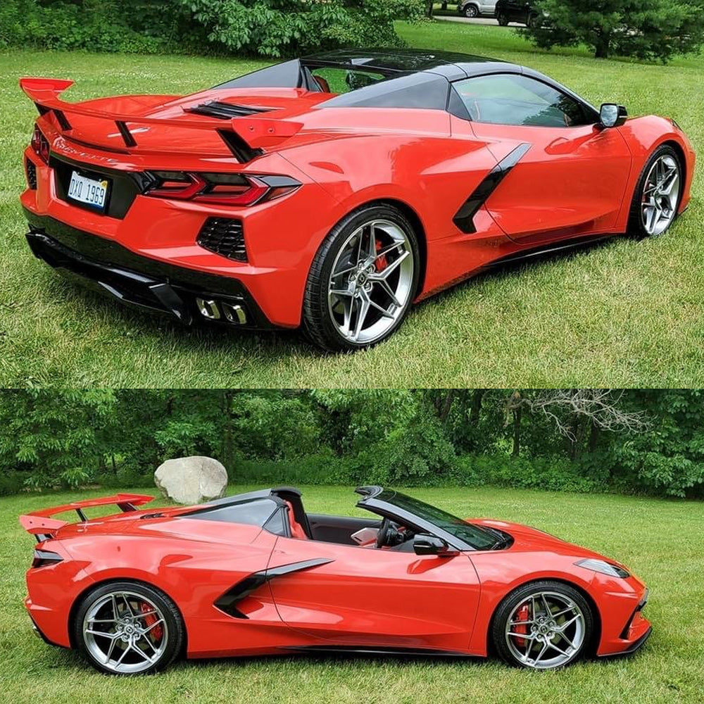 19" 20" HRE FF11 Silver 19x9 20x11.5 Concave Wheels Rims Fits Chevy Corvette C8