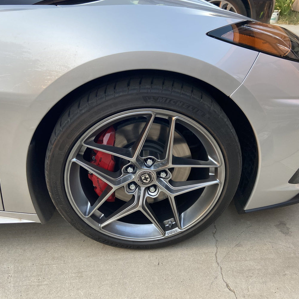 19" 20" HRE FF11 Silver 19x9 20x11.5 Concave Wheels Rims Fits Chevy Corvette C8