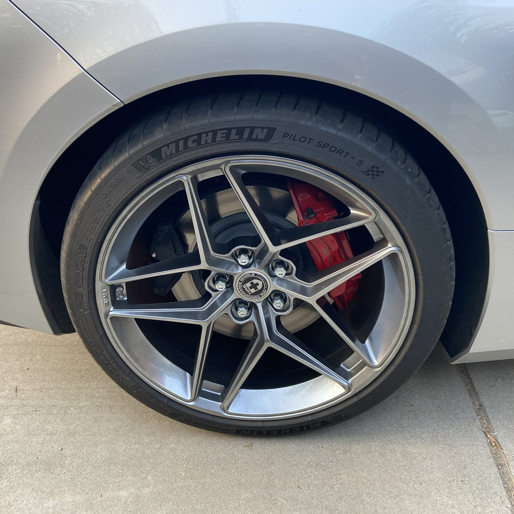 19" 20" HRE FF11 Silver 19x9 20x11.5 Concave Wheels Rims Fits Chevy Corvette C8