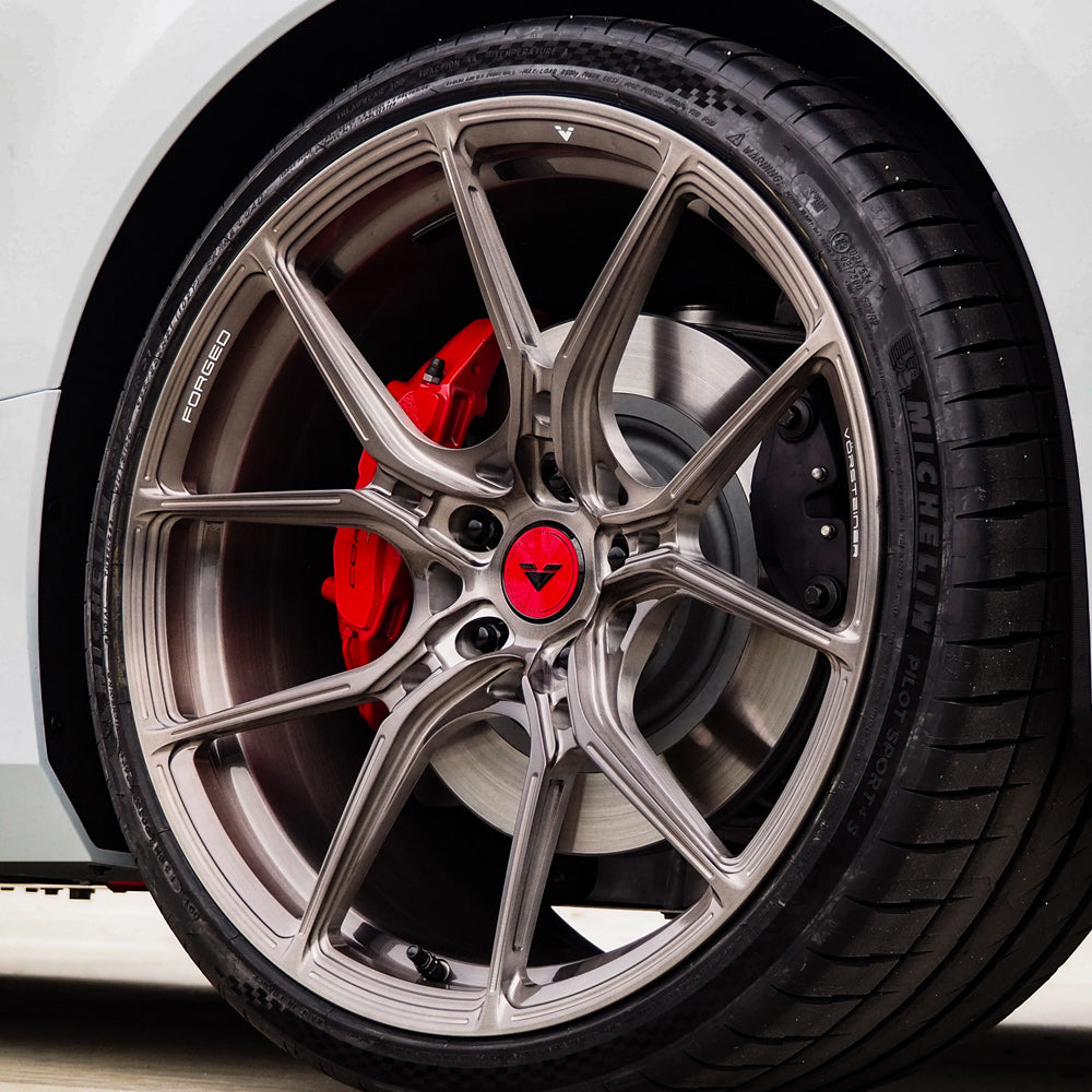 20/21" Vorsteiner VPX 101 Brushed 20x9 21x12 Wheels Rims Fits Corvette C8