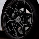 20" Blaque Diamond BD-F25 Black 20x9 20x12 Wheels Rims Chevrolet Corvette C8