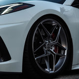 19" 20" HRE FF11 Silver 19x9 20x11.5 Concave Wheels Rims Fits Chevy Corvette C8