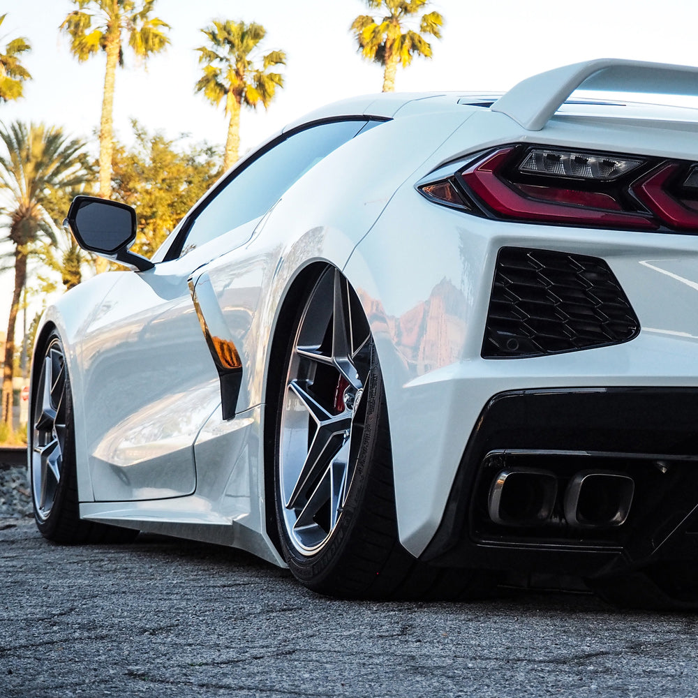 19" 20" HRE FF11 Silver 19x9 20x11.5 Concave Wheels Rims Fits Chevy Corvette C8