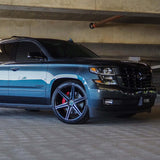 24" Vossen HF6-2 Tinted Gloss Black 24x10 Concave Wheels Fits Chevrolet Tahoe