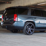 24" Vossen HF6-2 Tinted Gloss Black 24x10 Concave Wheels Fits Chevrolet Tahoe