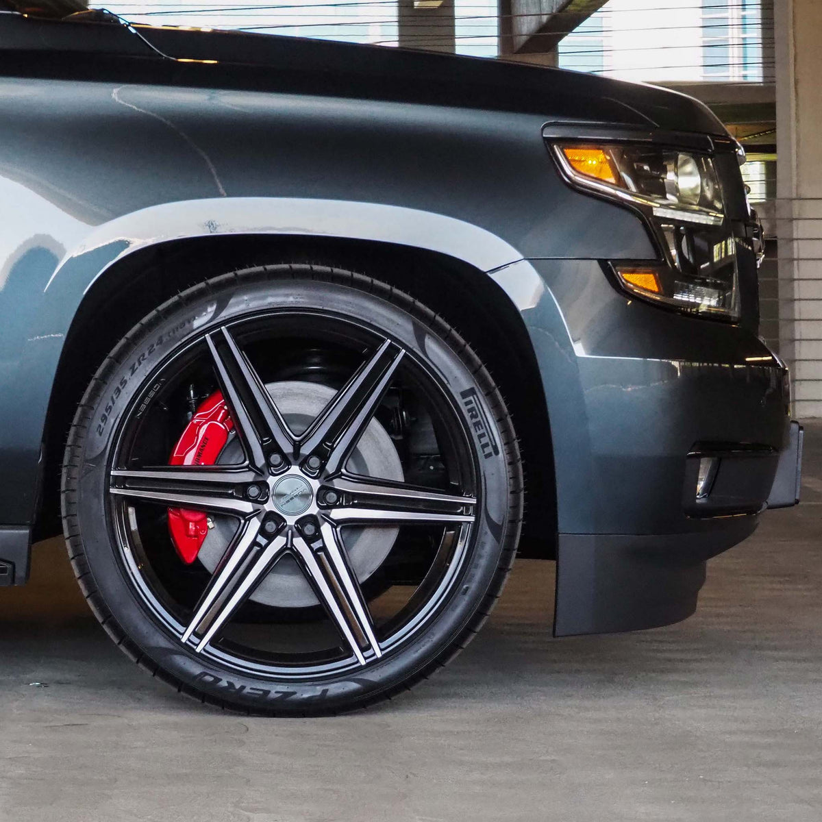 24" Vossen HF6-2 Tinted Gloss Black 24x10 Concave Wheels Fits Chevrolet Tahoe