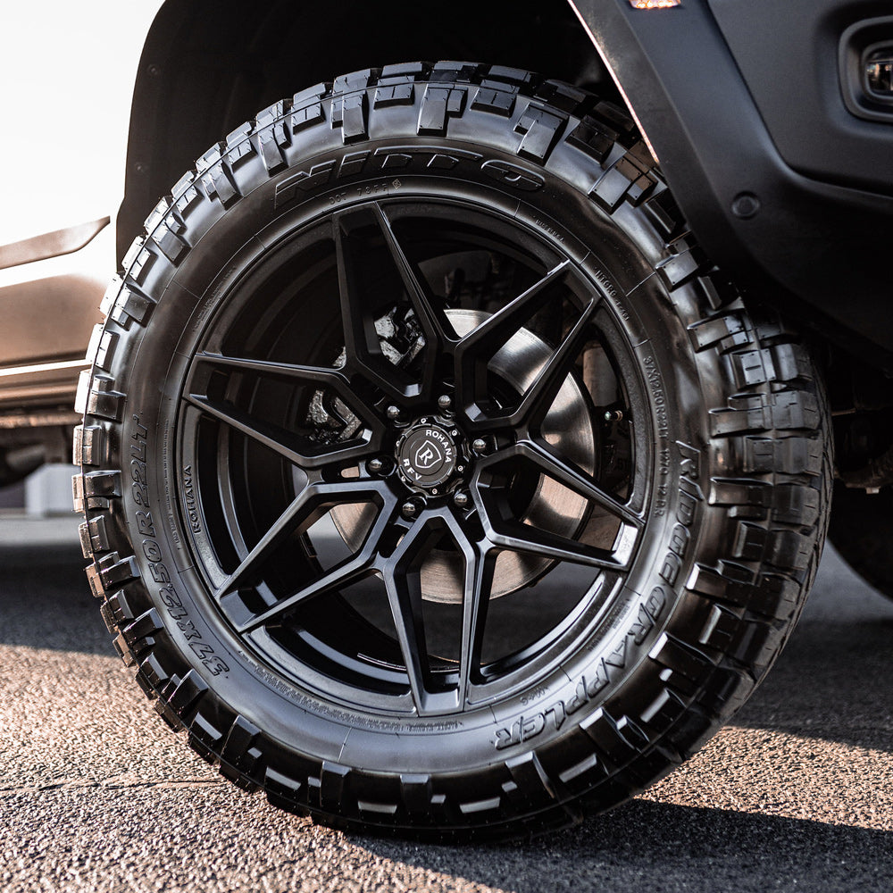 22" Rohana RFV2 Black Forged Wheels Rims Fits 2014-2018 GMC Sierra 1500