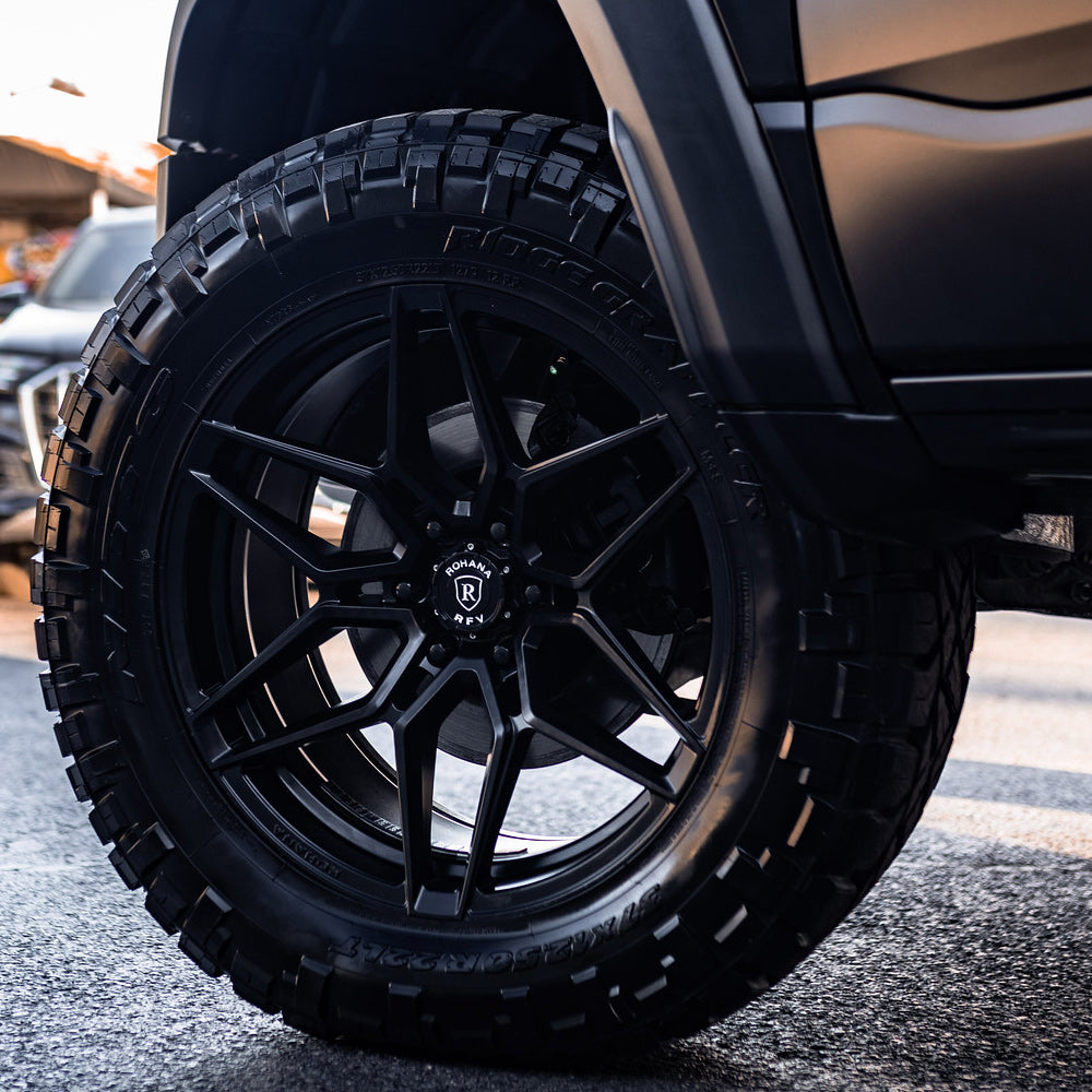 22" Rohana RFV2 Black ET0 Forged Wheels Rims Fits 2007-2014 Chevrolet Silverado