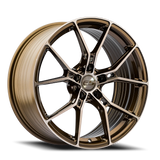 E5 Daytona Bronze Brushed Tint Form Forged Corvette wheel - face view
