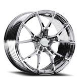 E5 Daytona Chrome Form Forged Corvette wheel - face view