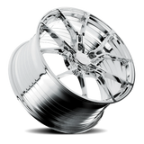 E5 Daytona Chrome Form Forged Corvette wheel - angled view