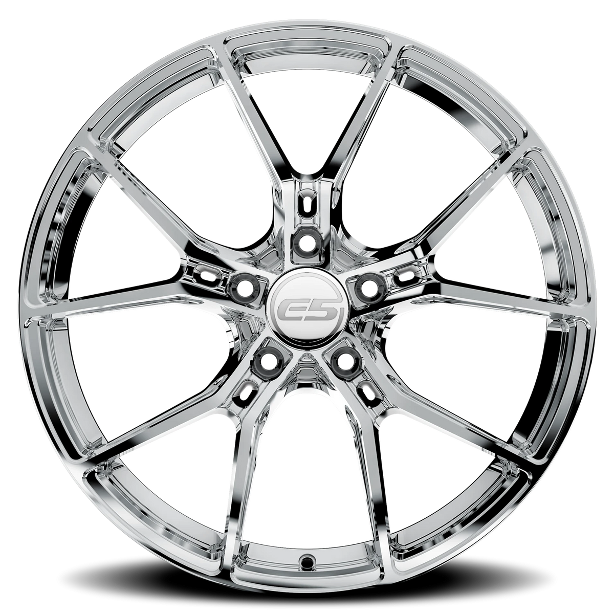 E5 Daytona Chrome Form Forged Corvette wheel - side profile